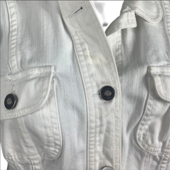 Liz Claiborne white jean jacket - Picture 7 of 8